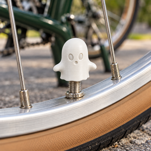 Spookje ventieldopjes - 3D-geprint ventieldopje voor de fiets